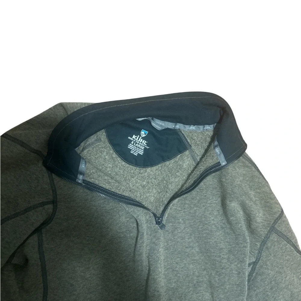 Kuhl Revel 1/4 Zip Pullover XL Oatmeal Heather Fleece Performance Outdoor